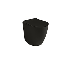 Фото 40374R Althea Cover Rimless Plus+Ton унитаз приставной 52x36  Матовый черный Plus-Ton®