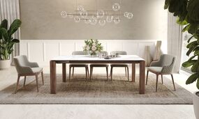Фото Top concept Стол раскладной Aron (180+40), керамика матовая белая