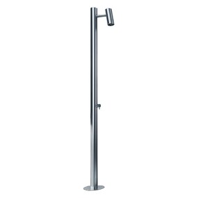 Фото CL040E03Q AQUAELITE отдельностоящая душевая колонна KINO, 90 мм Шлифованная нержавеющая сталь 03Q/5353