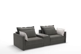 Фото Top concept Incanto диван с баром бархат серый