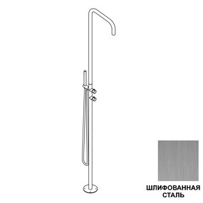 Фото CL031E03Q AQUAELITE отдельностоящая душевая колонна KINO, 35 мм  Шлифованная нержавеющая сталь 03Q/5353