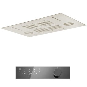 Фото KT035AXX AQUAelite SPA Home верхний душ потолочного крепления с 4-мя режимами, 850x540 мм  Шлифованная нержавеющая сталь 03Q/5353