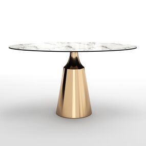 Фото Top concept Стол овальный Lucas 160, керамика глянцевая, белая