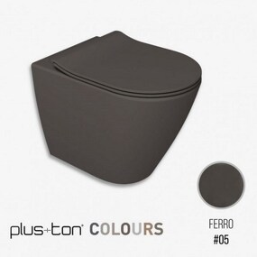 Фото 40374R Althea Cover Rimless Plus+Ton унитаз приставной 52x36  Матовое железо Plus-Ton®