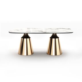 Фото Top concept Стол овальный Lucas 200, керамика глянцевая, белая